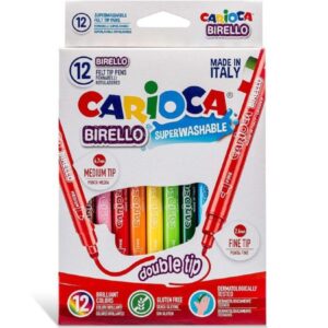 ROTULADOR Carioca 12-Colores BIRELLO (2-Puntas)