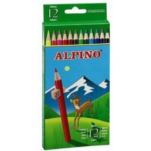 LAPICES Alpino 12-Colores LARGO C/Cartón 654