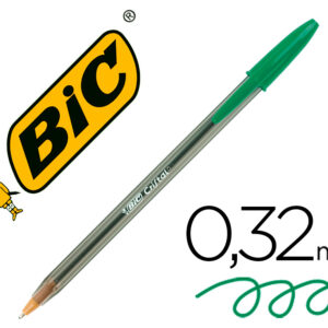 Bolígrafo BIC de cristal de color verde
